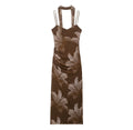 Floral Print Ruched Midi Dress