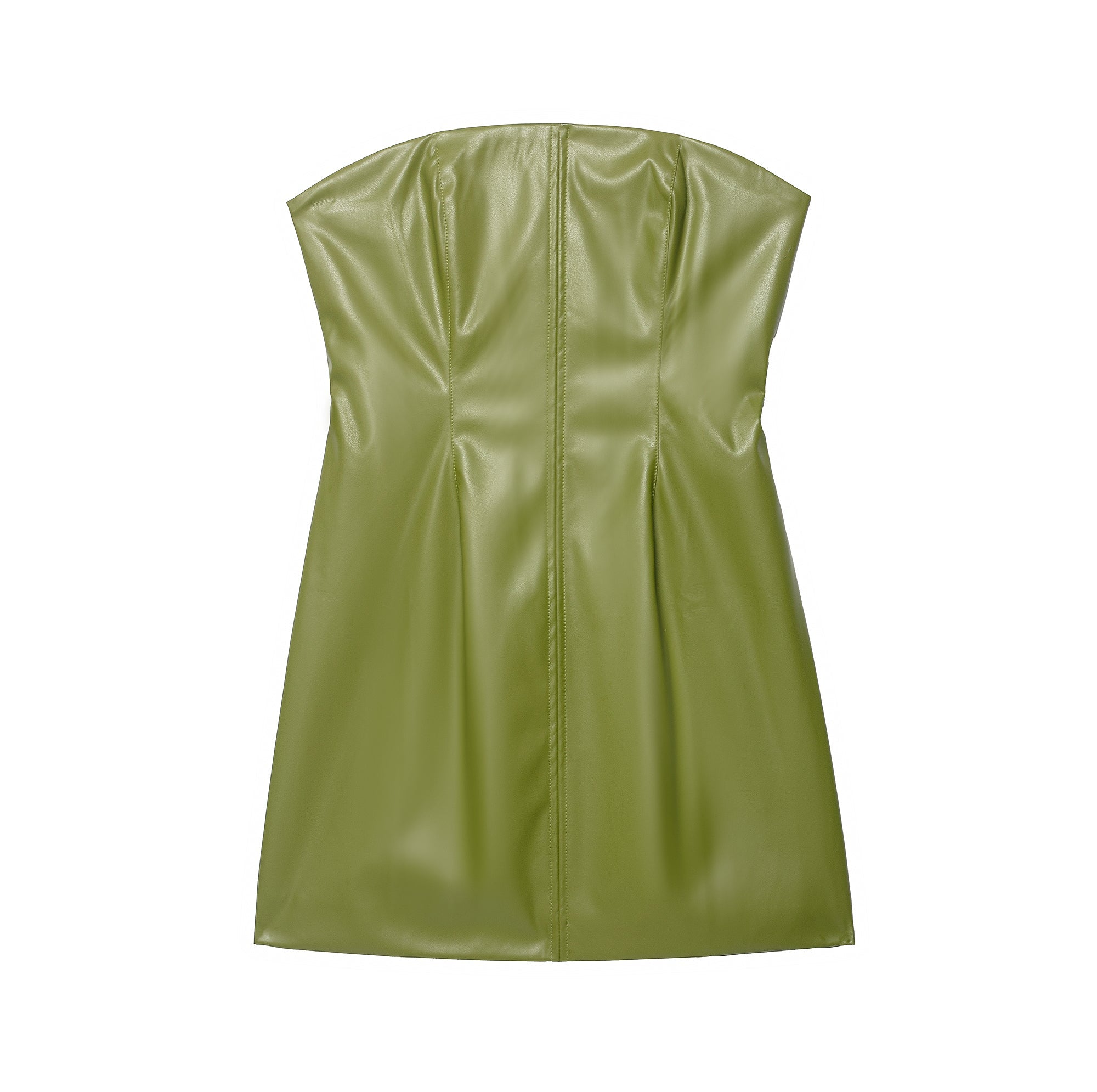 Olive Strapless Bodycon Mini Dress