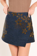 COPPER BLOSSOM WOVEN SKORT