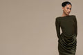 Elegant Pleated Bodycon Short Dress