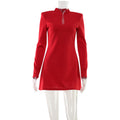 Red Cutout A-Line Short Dress