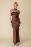 Halter Backless Cutout Maxi Dress