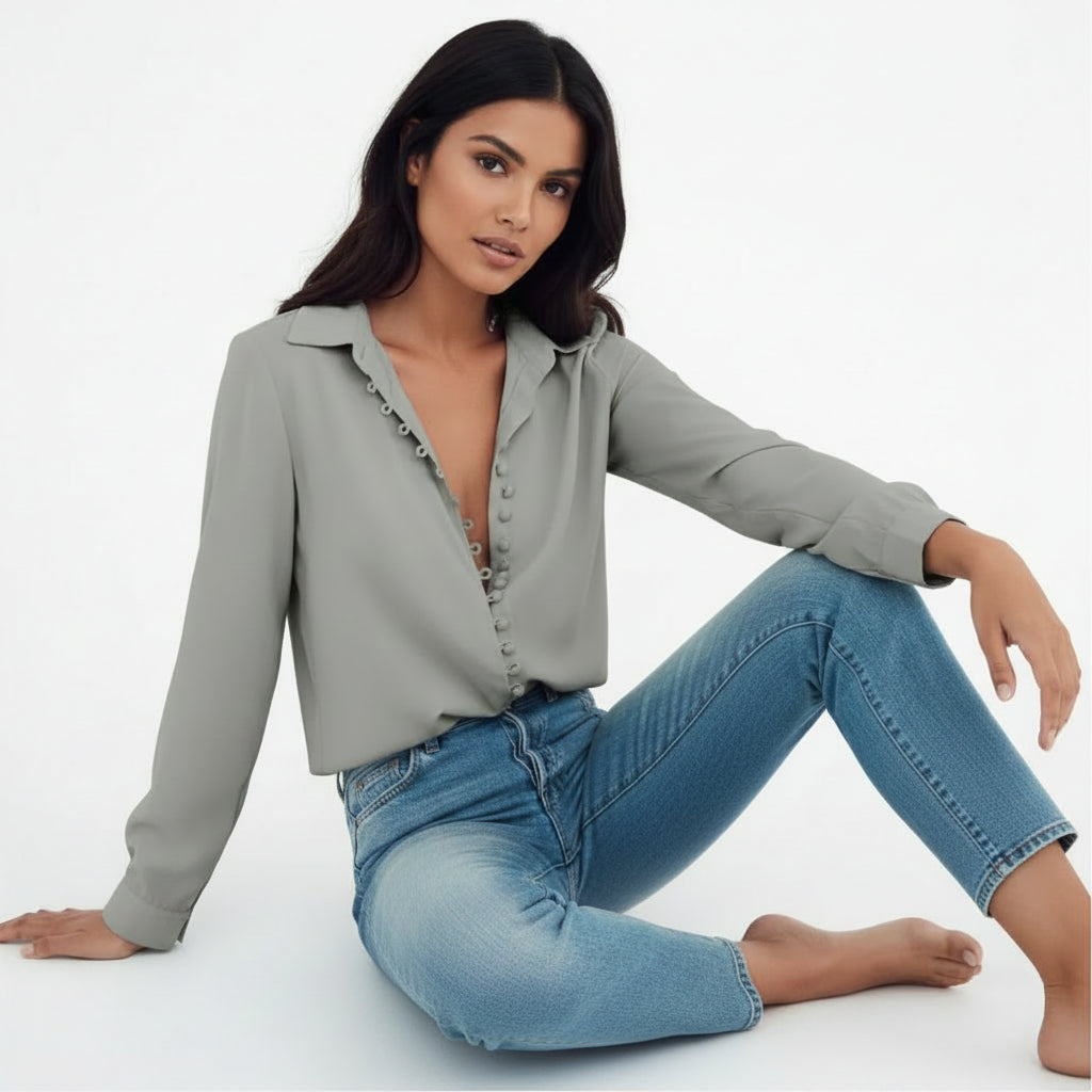 Women's Elegant Buttons Blouse